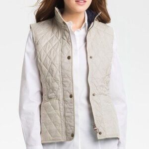 Summer Liddesdale Quilted Gilet Vest in Pearl/Navy,
US size 10